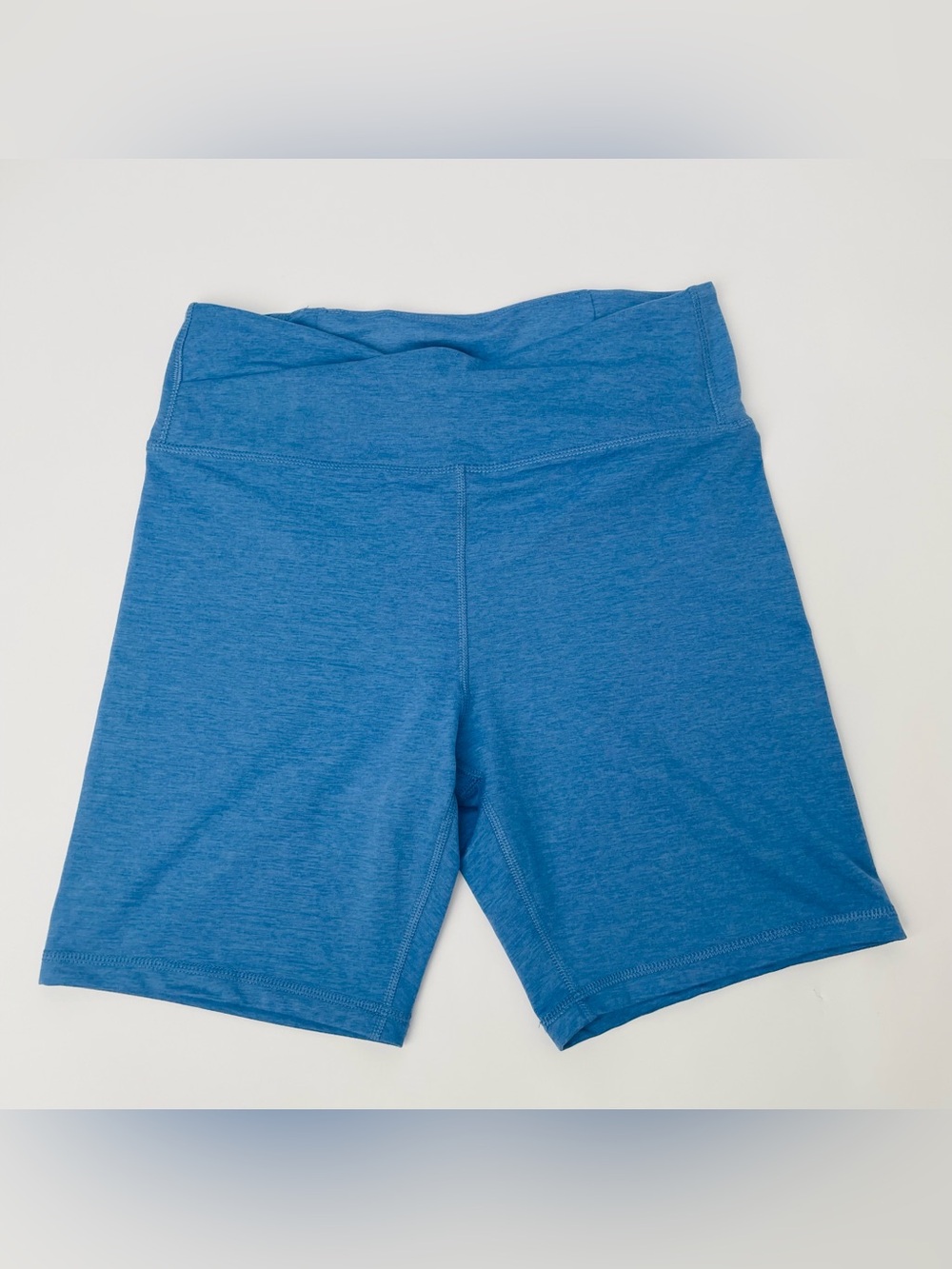 Outdoor Voices Heather Blue Stretchy Athletic Bike Shorts | Large